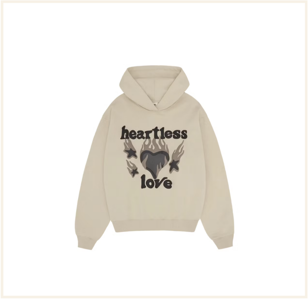 Broken Planet Heartless Love Hoodie Bone White