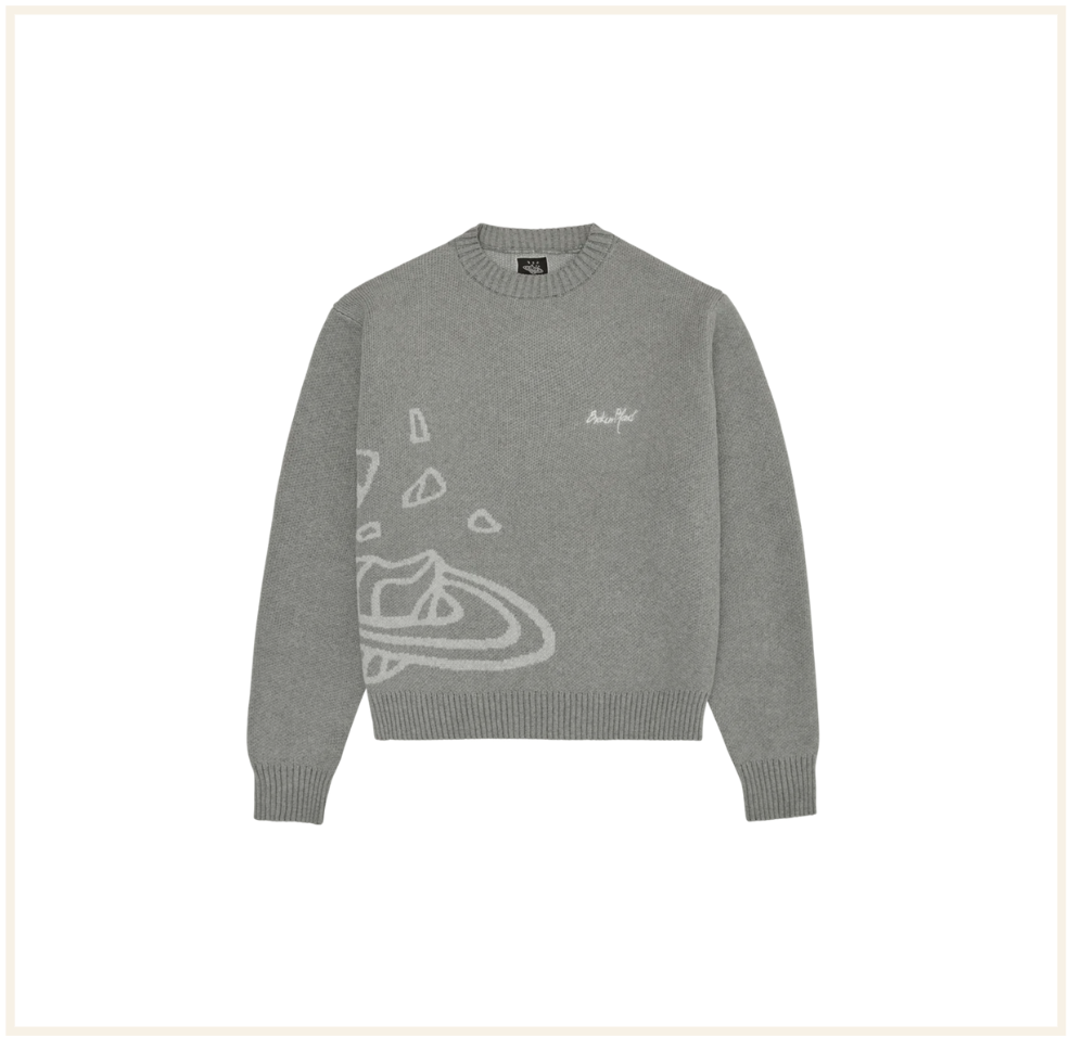 Broken Planet Market Knit Sweater Heather Grey