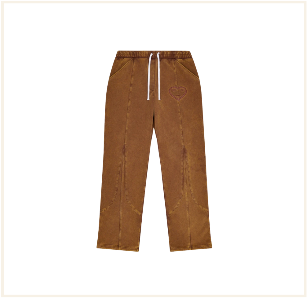 Carsicko Cybe Track Pants Washed Brown/Pink Wine