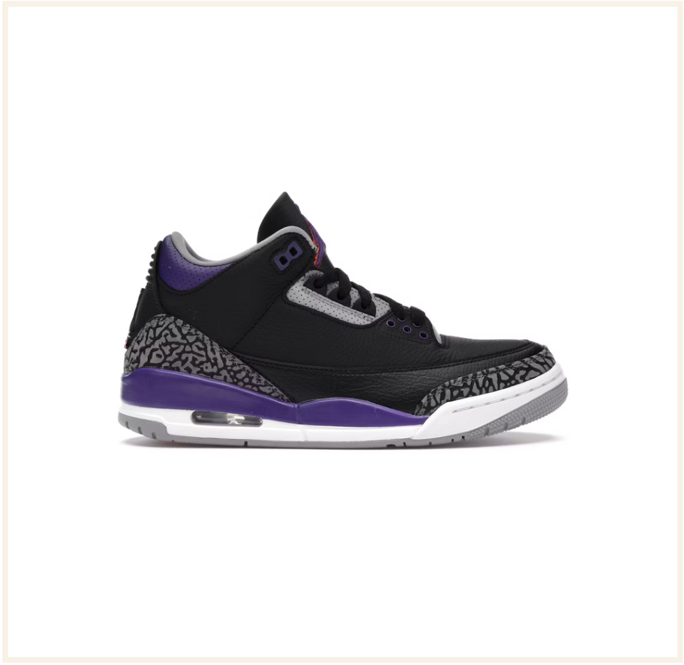 Air Jordan 3 Retro Black Court Purple (VNDS)