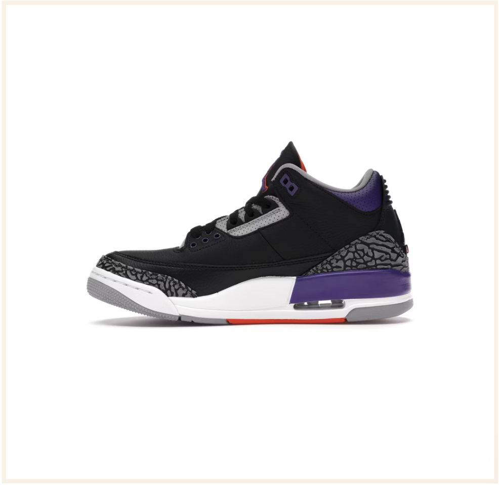 Air Jordan 3 Retro Black Court Purple (VNDS)