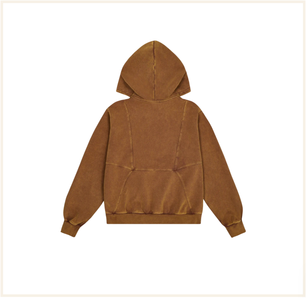 Carsicko FTP Cybe Pullover Hoodie Washed Brown / Pink Wine