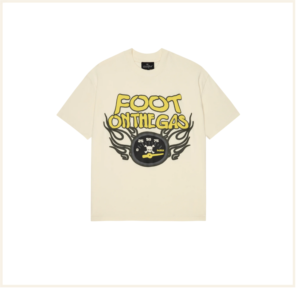 BP Foot On The Gas T-Shirt Vanilla White