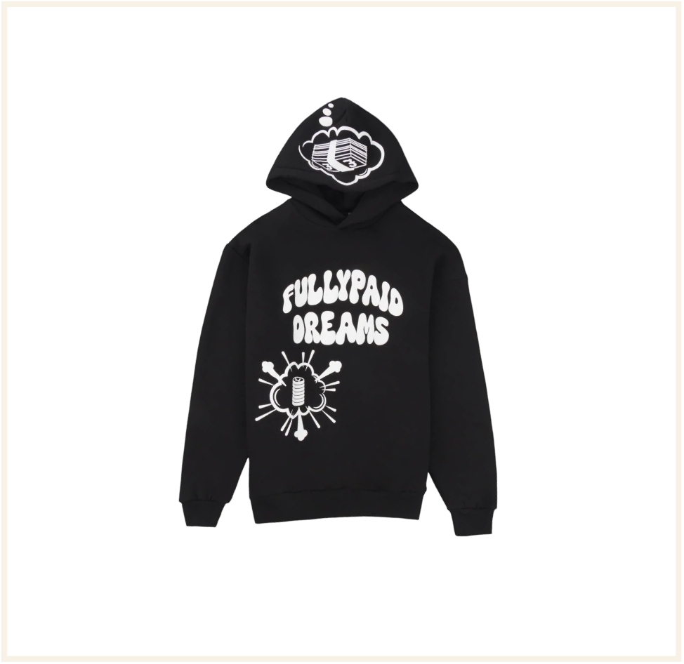 FULLYPAIDLDN Dreams Hoodie - Black / White