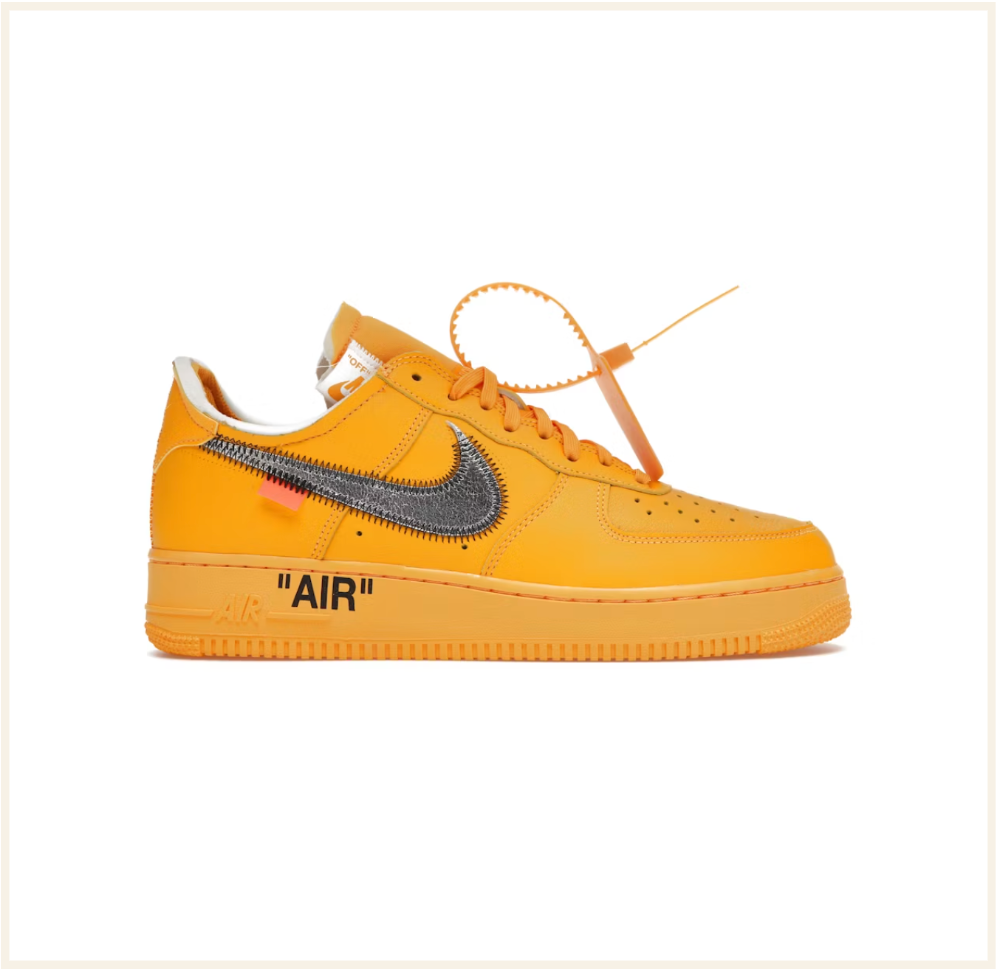 Nike Air Force 1 Low Off-White ICA University Gold (Preloved)