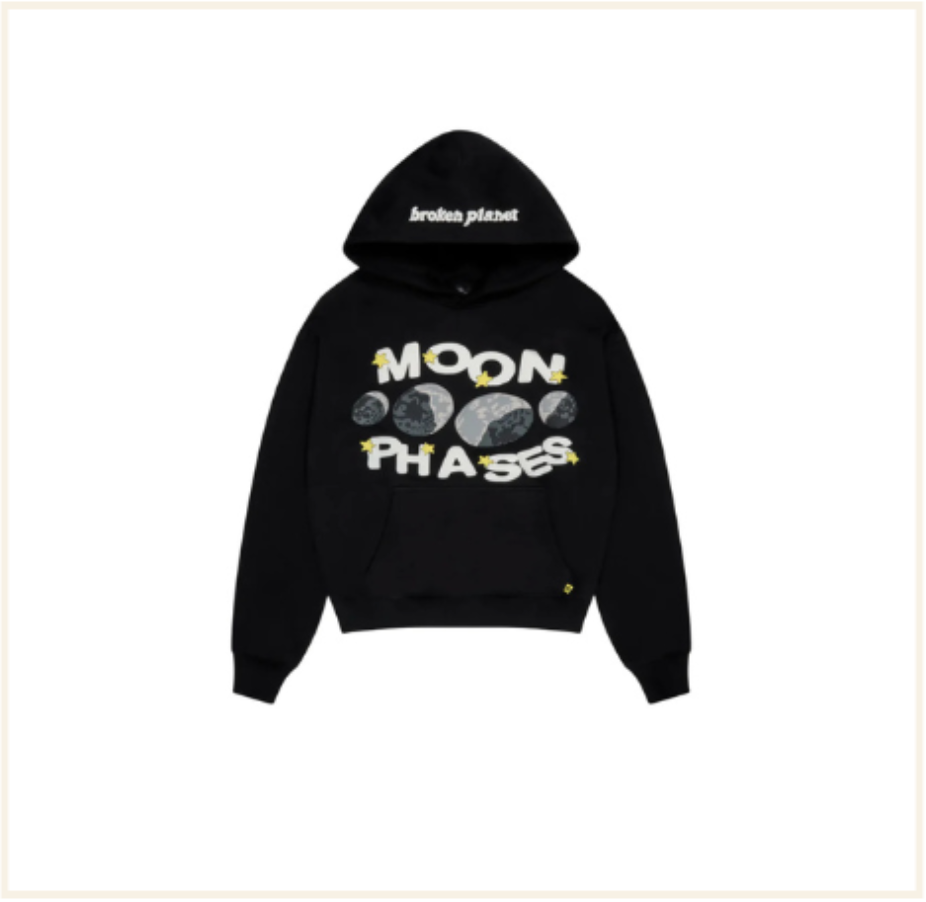 Broken Planet Moon Phases hoodie black