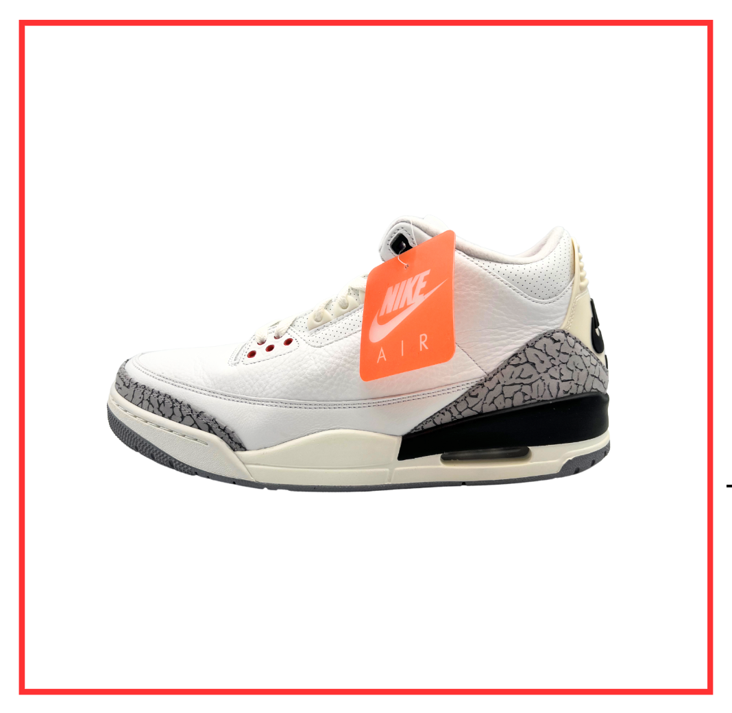 Air Jordan 3 Retro White Cement UK 9.5 (Preloved) UK 9.5