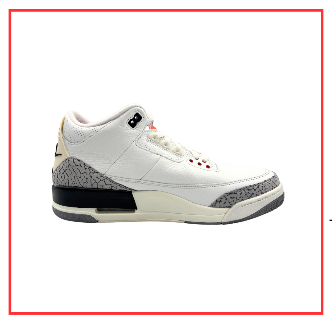 Air Jordan 3 Retro White Cement UK 9.5 (Preloved) UK 9.5