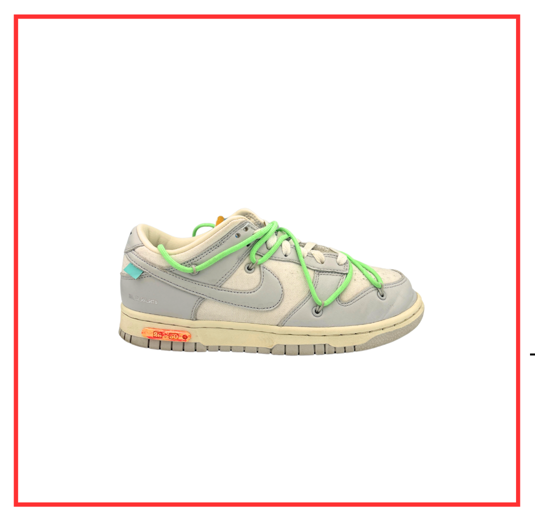 Off-White x Nike Dunk Low White Seafoam Lot 26 (Preloved) UK 6 | EU 39