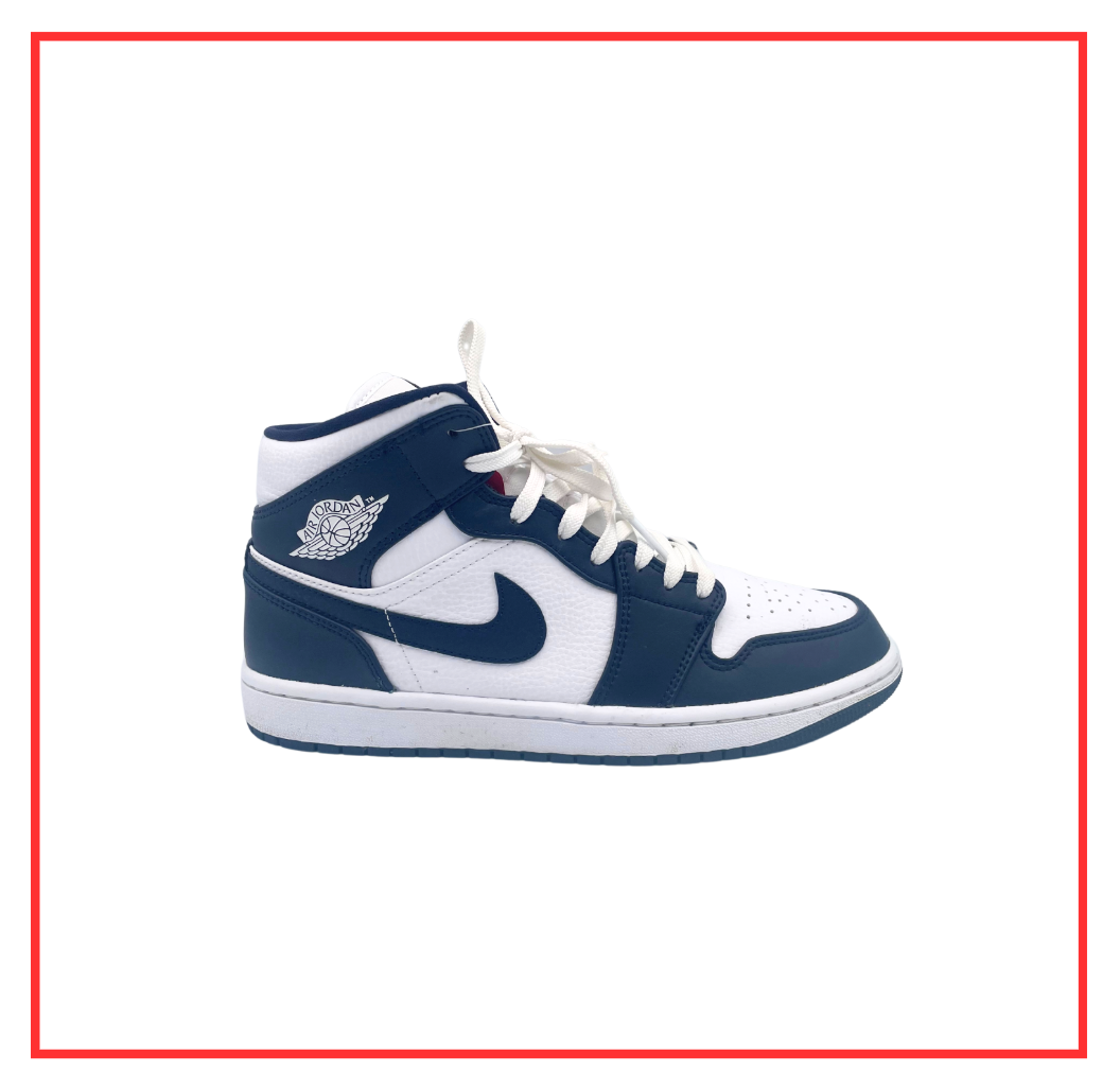 Air Jordan 1 Mid White Obsidian (2023) (Preloved) UK 7