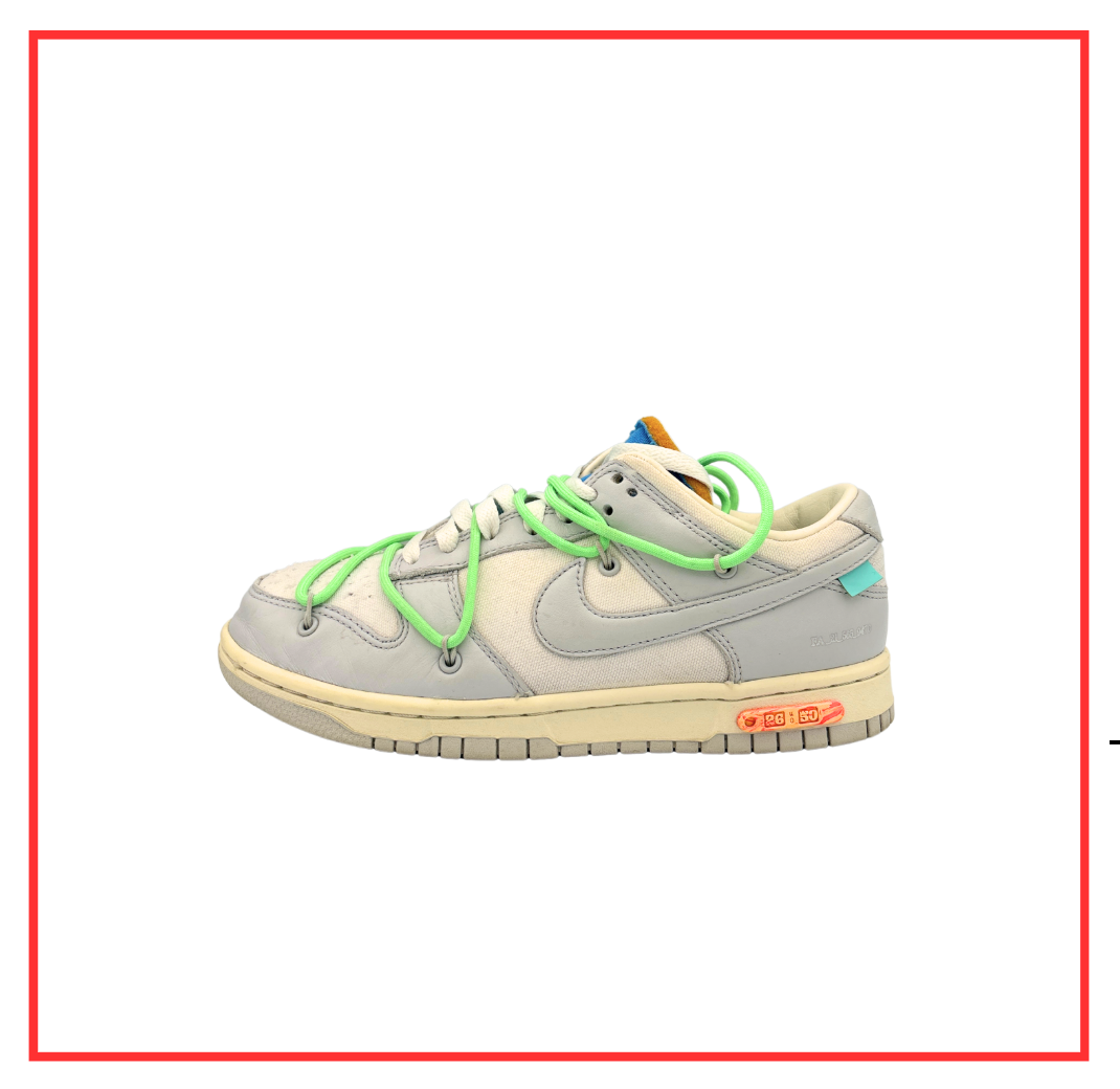 Off-White x Nike Dunk Low White Seafoam Lot 26 (Preloved) UK 6 | EU 39