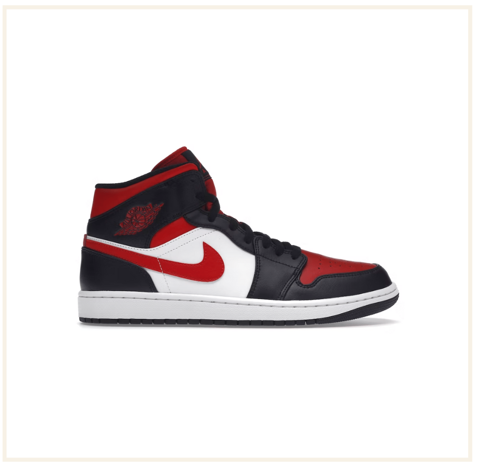 Air Jordan 1 Mid Black Fire Red (2022)